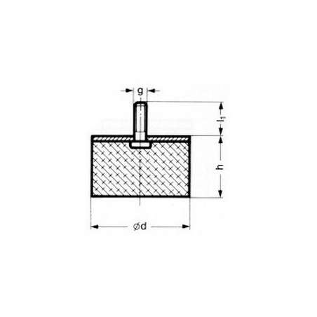 SILENTBLOK D08xHR08/M3x6, 08-08-4