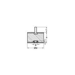 SILENTBLOK D10xHR07/M3x6, 10-07-2