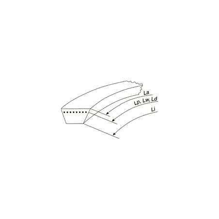 Klinový remeň SPC 4100 Lw/4130 La BANDO