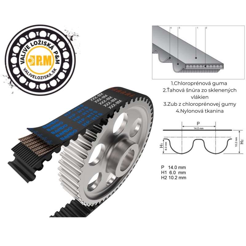 14M-2800-70 HTD ozubený remeň