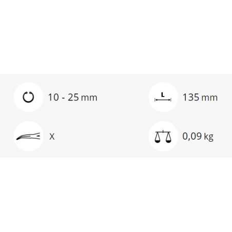 Kliešte segerové vnútorné zahnuté 729T-J11 KUKKO