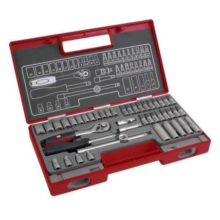 Nástrčné kľúče Professional 1/4" 4-14mm sada 45ks FORTUM  4700013
