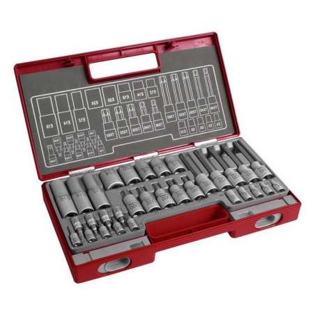 Kľúče zástrčné a nástrčné Torx FORTUM Professional, sada 32ks, 4700020