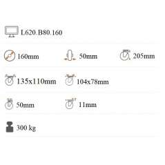 Ťažkotonážne koliesko 160x50 mm otočná kladka s brzdou