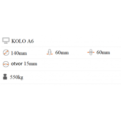 Termoplastické koliesko 140x60 mm
