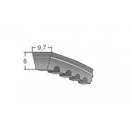 Klinový remeň XPZ 787 Lw 800 La BANDO