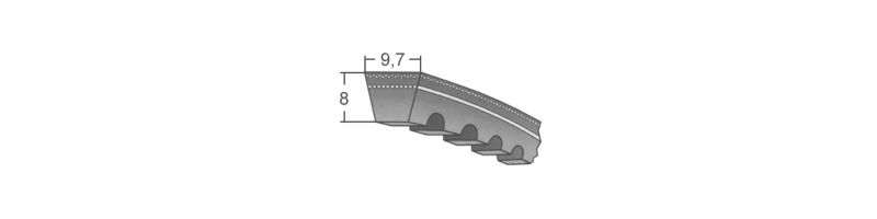 Klinový remeň XPZ 737Lw/750La MAXBELT