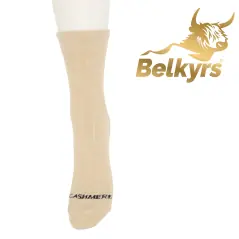 Ponožky 100% kašmír bledé s nápisom