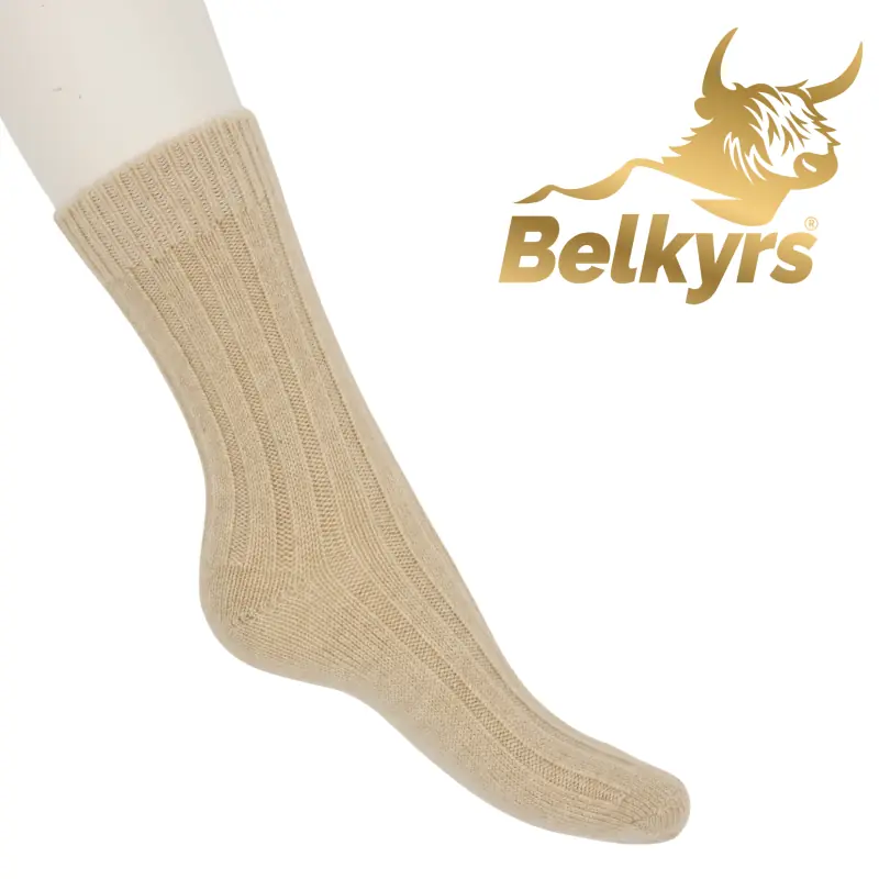 Ponožky 100% kašmír béžové Ponožky 100% kašmír béžové