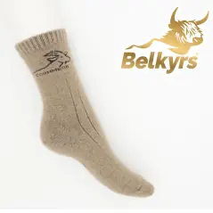 Ponožky 100% kašmír tmavé vzor