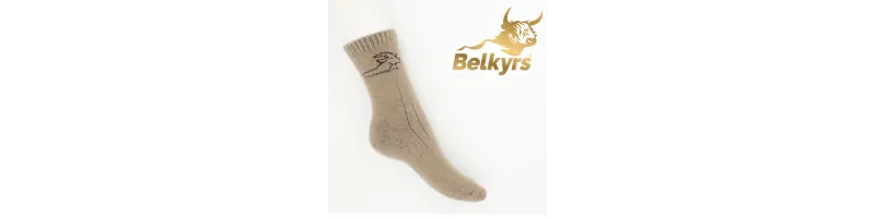 Ponožky 100% kašmír tmavé vzor