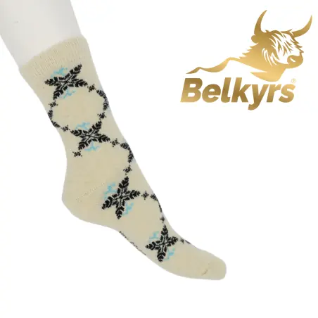 Ponožky z mongolskej vlny melírové s vločkami