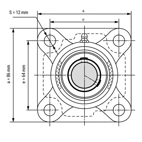 UCF 204 Ložiskový domec
