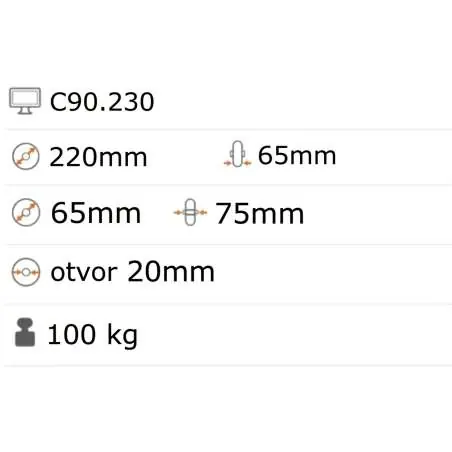 Nafukovacie koliesko 220x65 mm