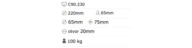 Nafukovacie koliesko 220x65 mm
