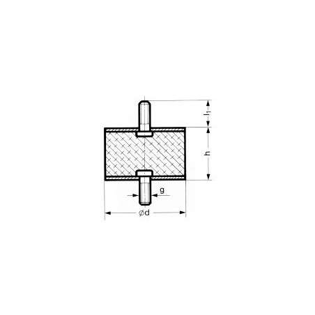 SILENTBLOK D15xHR10/M4x10, 15-10-1