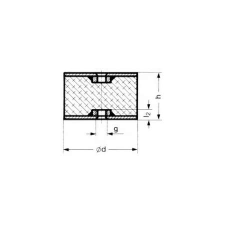 SILENTBLOK D10xHR10/M4, 10-10-3