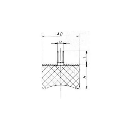 SILENTBLOK D50x28/M10x33, DS50x28