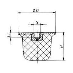 SILENTBLOK D50x35/M10x10, KE50x35