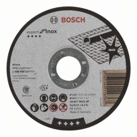 Rovný rezací kotúč BOSCH Expert for Inox, 2608600215