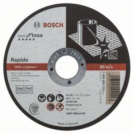 Rovný rezací kotúč BOSCH Best for Inox - Rapido Long Life, 2608602221