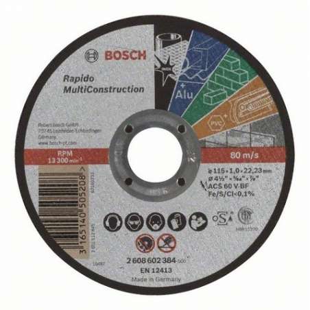 Rovný rezací kotúč BOSCH Rapido Multi Construction, 2608602384