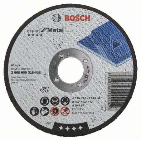 Rovný rezací kotúč BOSCH Expert for Metal, 2608600318