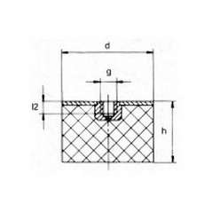 SILENTBLOK D75xHR50/M12, 75-50-5