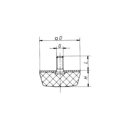 SILENTBLOK D25xH17/M6x18, K25x17