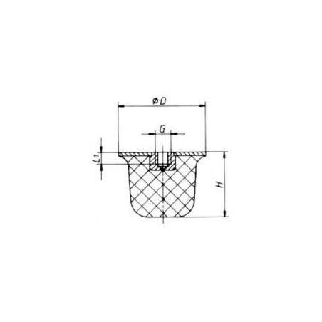 SILENTBLOK D125x90/M16x16, KE125x90